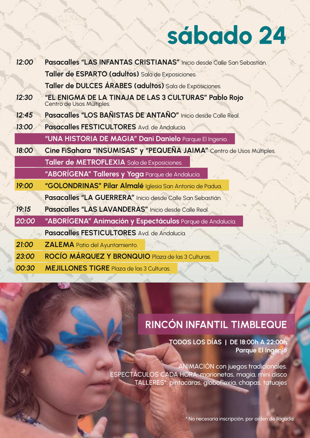 Programa del Festival de las 3 Culturas de Frigiliana