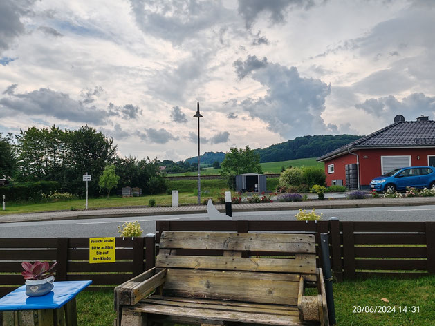 Blick vom Parkplatz Sonderpreis Baumarkt 