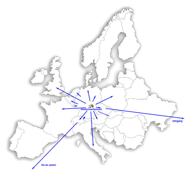 Wir von www.Fahrradsimulator.de sind in ganz Europa und auch darüber hinaus für Sie unterwegs.