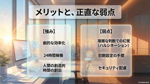 AIエージェントのメリットとデメリット