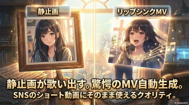 ミュージックビデオを作るときに画像と曲が自然にマッチするので、  仕上がりがきれいになります。