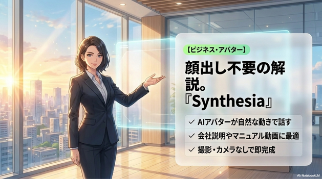 Synthesiaは、 AIアバターが話す動画を作れます。