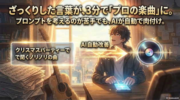 AI改善機能がかなり優秀で、プロンプトを考えるのが苦手な初心者にとって本当に助かります。