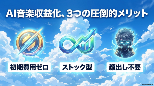 AI音楽収益化のメリット