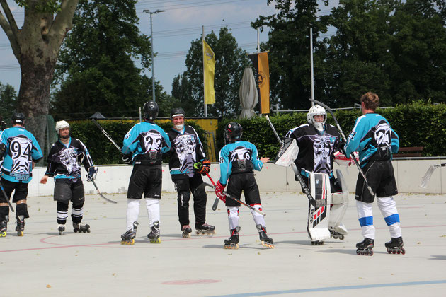 Shakehands nach dem Spiel: Die Royals gratulieren sich zu einer guten Partie. Foto: Lisa