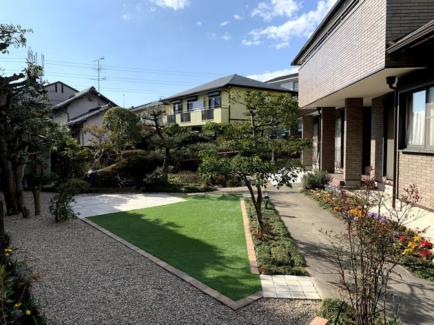 名古屋守山区でお庭をメンテナンスが楽なようにリフォームしました