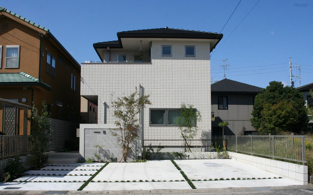 守山区　モダン×北欧風　外構施工例　全景