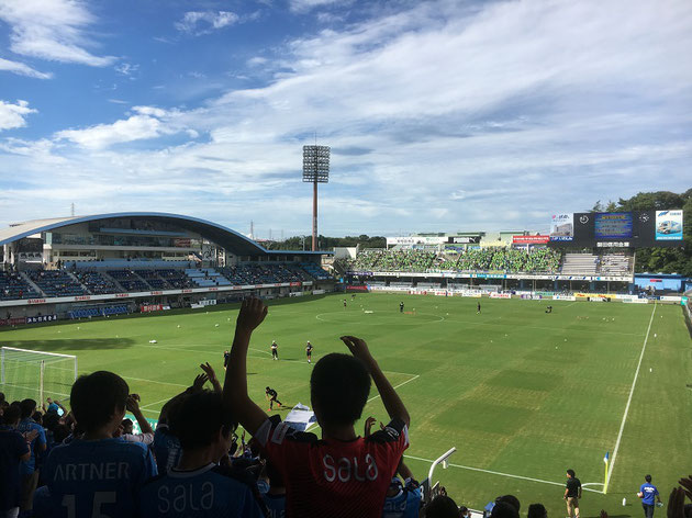 写真は昨年観戦したジュビロ磐田の試合（ヤマハスタジアム）