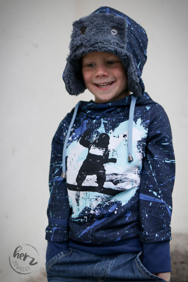 Wintermütze Cosy mit Hoodie dein Nanuk Snowboardstyle