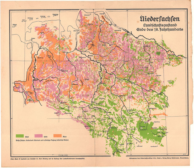 Aus: Georg-Westermann-Verlag: Niedersachsen-Atlas, Braunschweig 1934.