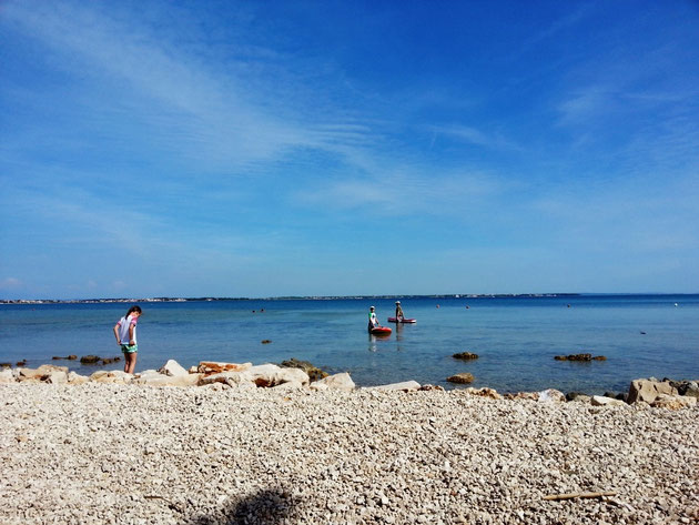 SUP mit der Familie in Kroatien, Insel Vir