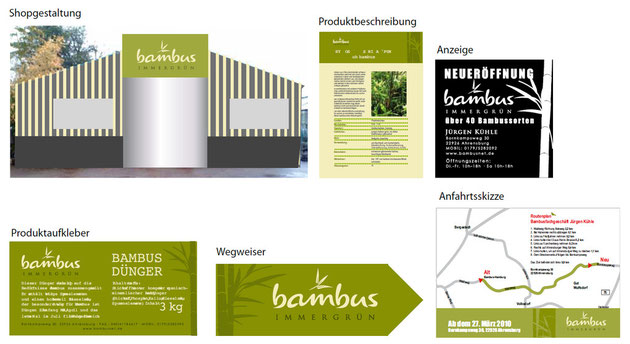 BAMBUS - Immergrün - Corporate Design - neues harmonisches Erscehinungsbild - Leitsystem - Entwicklung - Kommunikation - DesignKis - 2009
