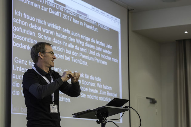 DeafIT Konferenz 2017: DeafIT-Gründer Tobias Burz