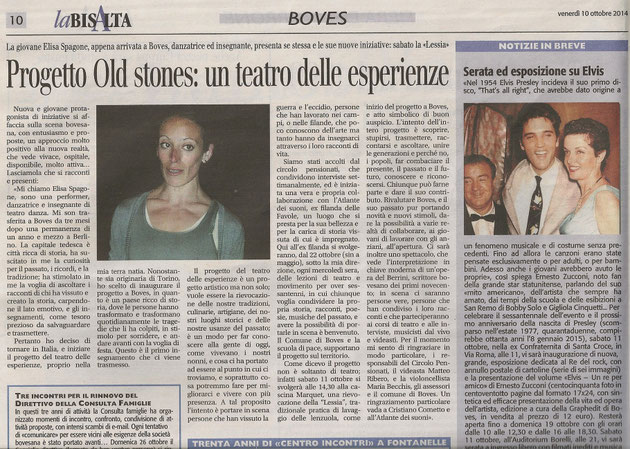 Articolo la Bisalta 10 ottobre 2014