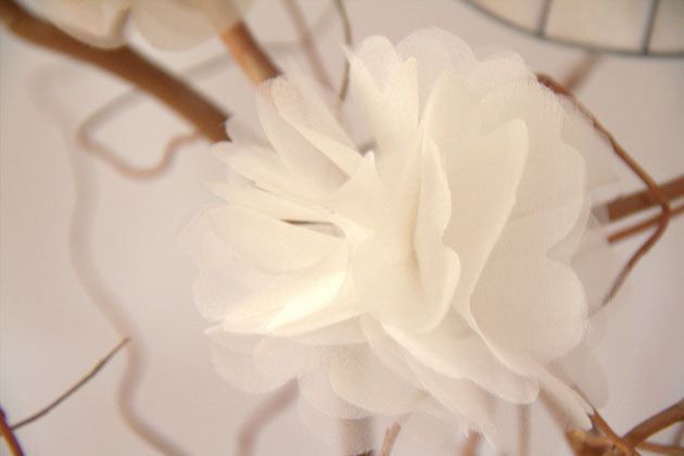 Seiden Haarblüte "Elly", Haarschmuck für Hochzeit, Standesamt und Feste