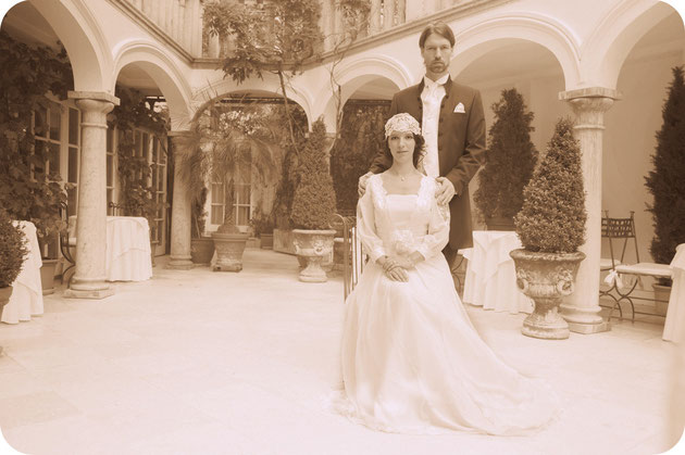 20er Jahre Vintage Hochzeit mit Haarschmuck aus Spitze