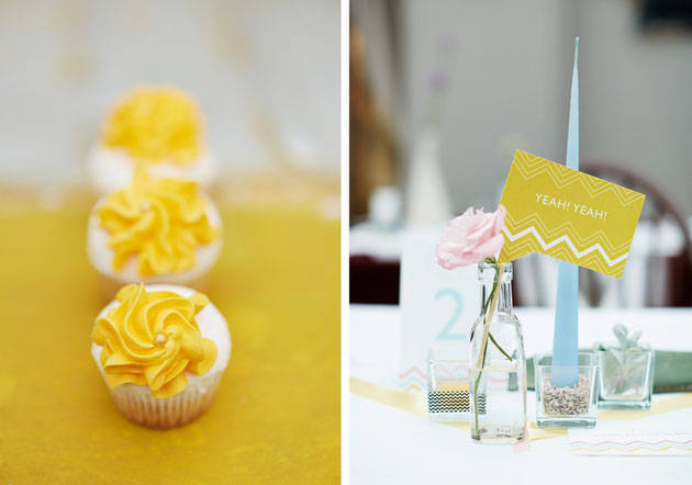 Accessoires und Deko in Gelb für Frühling Sommer Hochzeiten