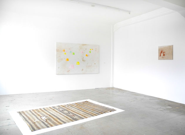  Künstlerhaus Stuttgart, 2014: The Jellystars of Capricorn, 2013, M-Sign on cloth, 180 x 120 cm, Presence, 70 x 50 cm