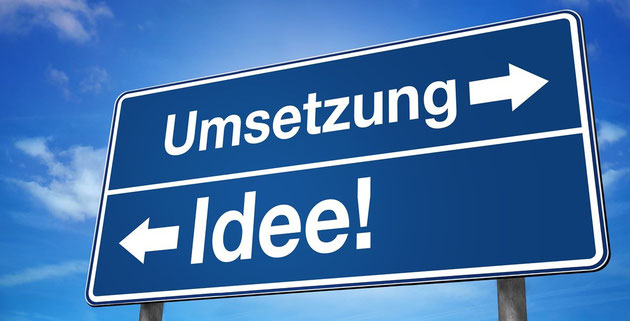 Schild Umsetzung Idee