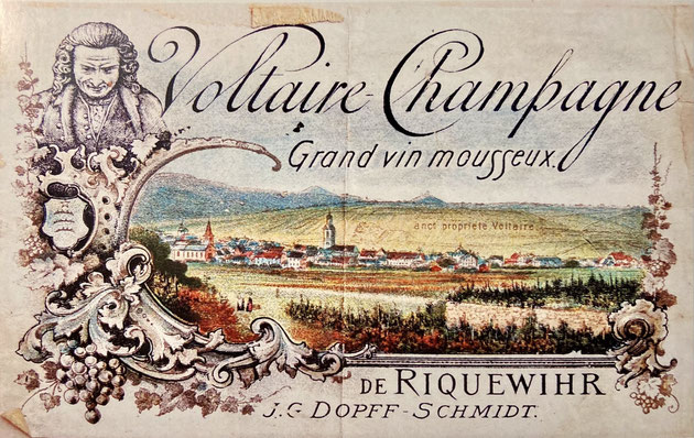 Le "Voltaire Champagne – Grand Vin mousseux de Riquewihr" de J.G DOPFF-SCHMIDT