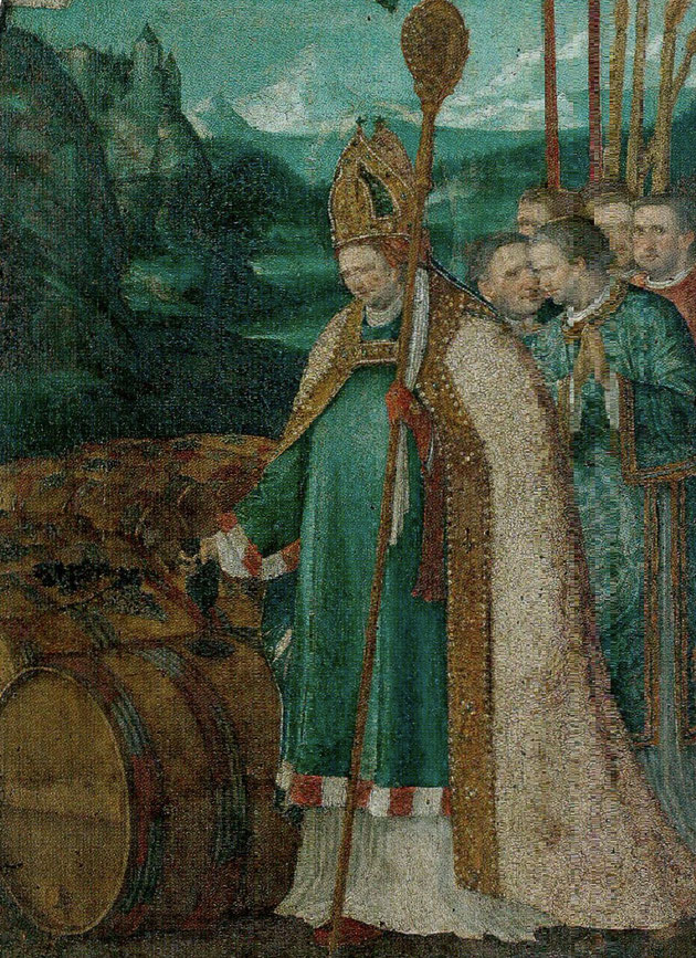  Le triptyque de saint Théodule se révèle signé par l'artiste bâlois Hans Bock l'Ancien en 1596, Musée d'histoire du Valais