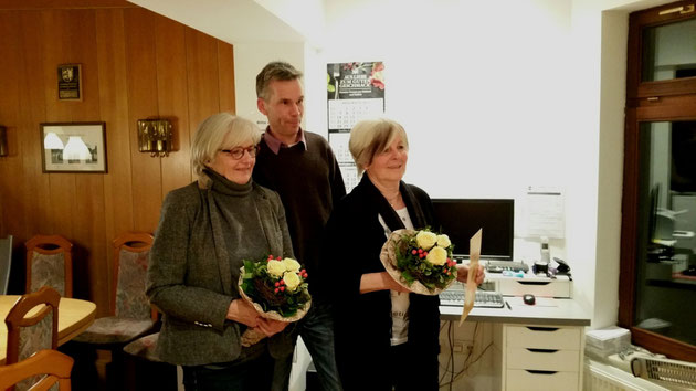 25-jähriges Clubjubiläum ....... Gertrud Brügmann, Andreas Lehmann, Karin Gehrke