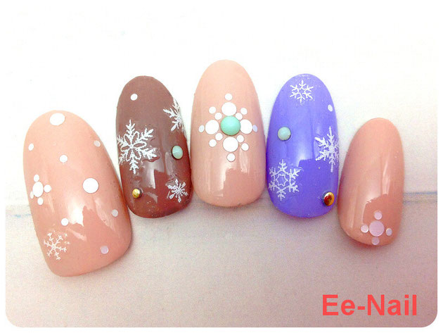 ウインター雪の結晶ネイル