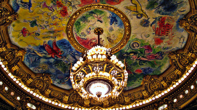 Plafond de l'Opéra Garnier, peinture de Marc Chagall
