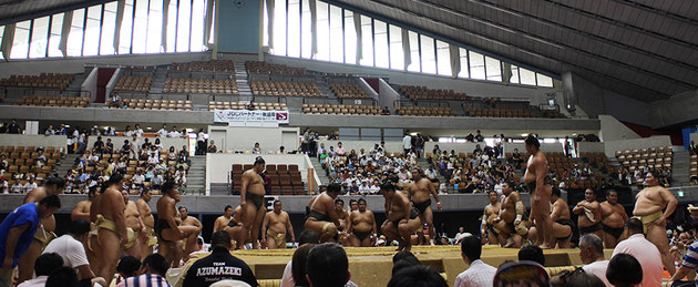 大相撲秋田場所 稽古