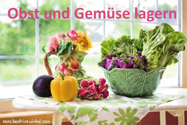 Obst und Gemüse richtig lagern - Beatrice Winkel