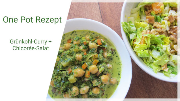 beatrice winkel - Grünkohl-Curry und Chicorée-Mandarinen-Walnuss-Salat