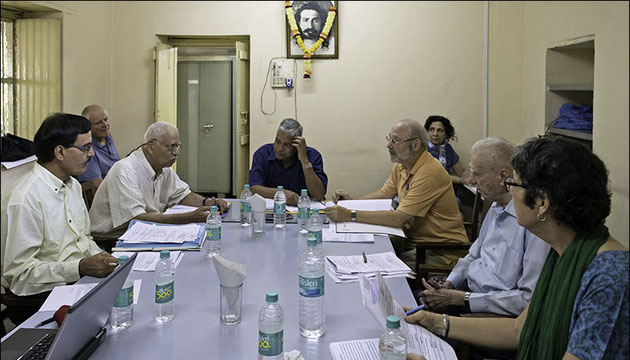 The Avatar Meher Baba India Trust board in session with Shridhar as its Chairman.