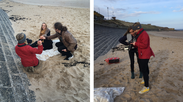 Tynemouth Beach Photo Shoot, Engagement Shoot, Emma Hedley Jewellery, Claire Collinson Photography