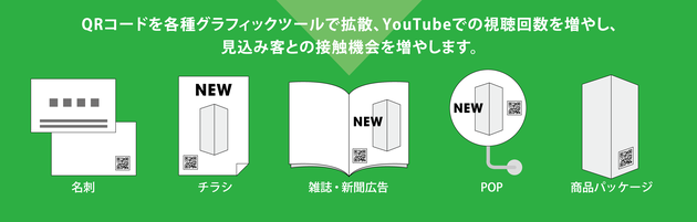 グラフィックツールにQRコードを掲載し接触機会を増やします