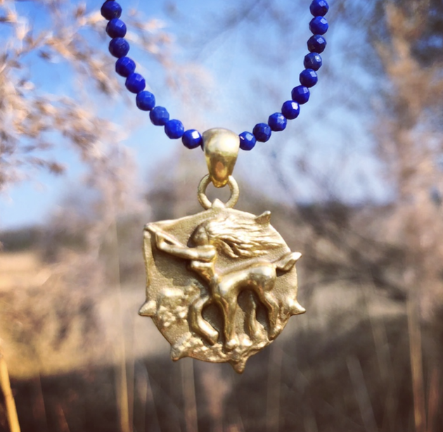 Sternzeichenschmuck, Schützin, Silberanhänger Schütze