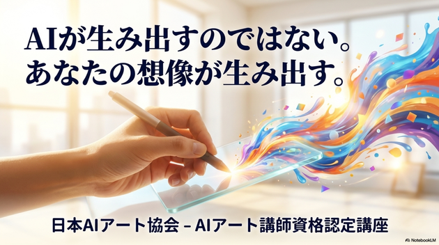 日本AIアート協会は、  AIアート講師資格を「AIの操作を教えるためだけの資格」とは考えていません。