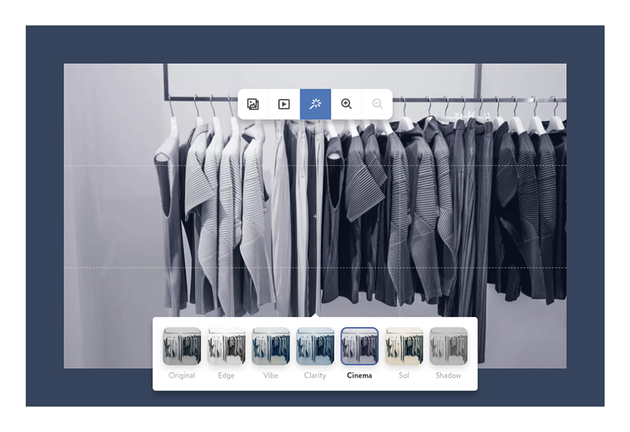 filtre d’image sur un site Jimdo