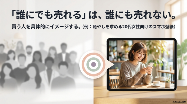 AIアート副業で失敗しやすいのは、  「誰にでも売れそうな画像」を作ることです。