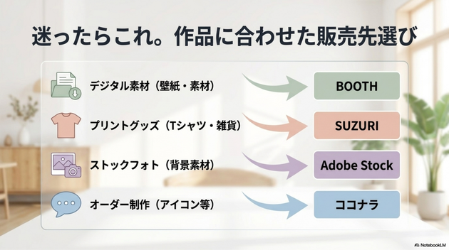 AIアート販売の主な販売先