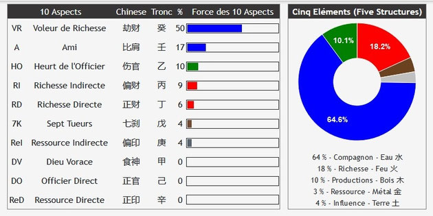 exemple d'une partie de carte d'un thème BaZi