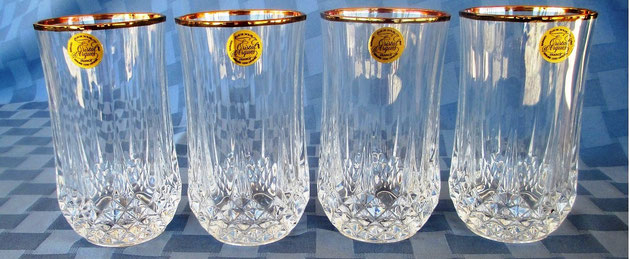 Portavelas de cristal labrado vintage