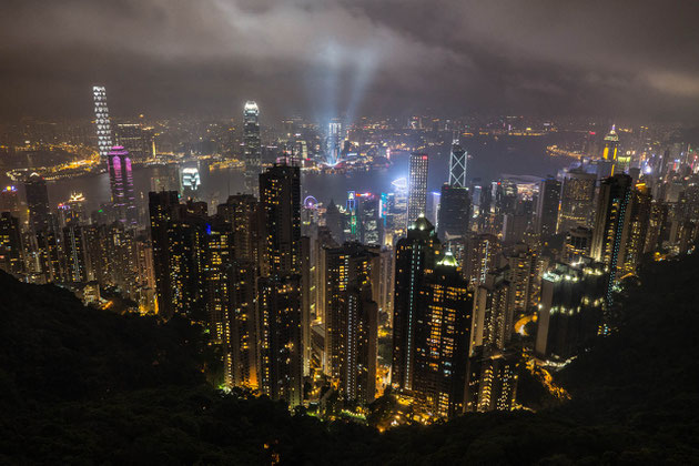 Skyline of Hongkong from "The Peak"