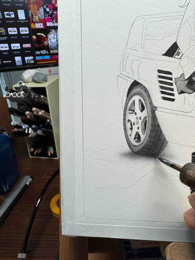 車絵イラスト制作