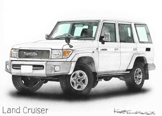 ランクル70の車絵イラスト