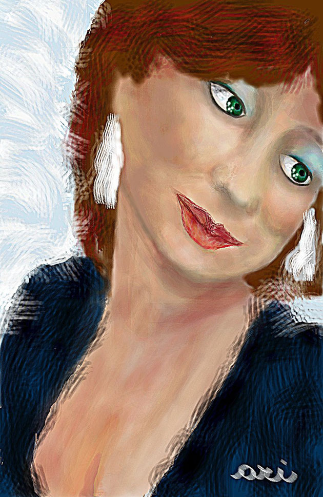 RITRATTO DI GIOCOSA MENTE - 2012 dipinto a mano libera al pc tecnica colori ad olio