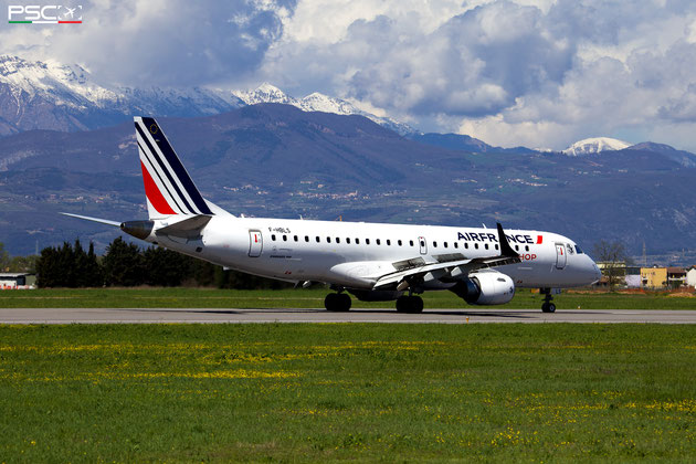 F-HBLS, ex KLM, in flotta con Air France dal 2022 ripreso durante l'odierno atterraggio a Verona Villafranca