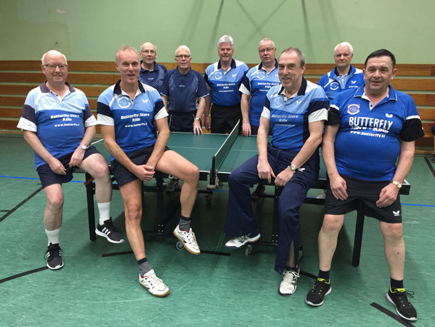 v.l. Edgar Thielen, Ralf Bergmann, Helmut Löwenberg, Matthias Fisch, Karl-Hans Riehm, Werner Jullien, Stefan Schülter, Helmut Stiefel und Eugene Scheuer.