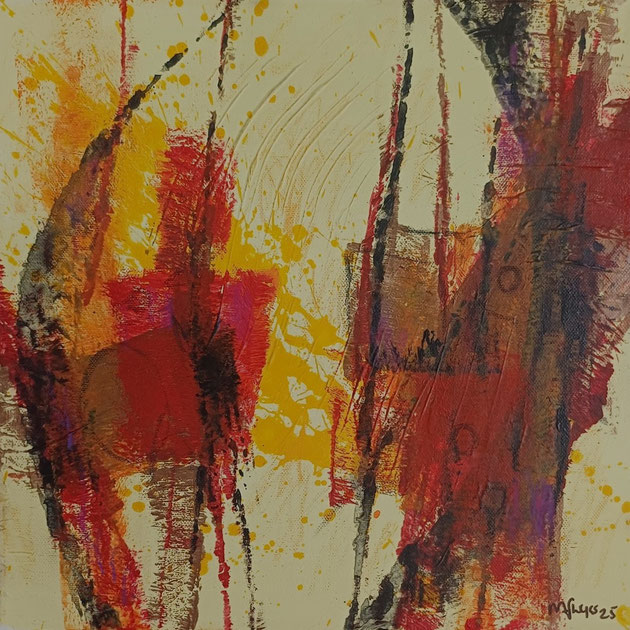 Michael F.Wyss, Ich bin dynamisch, 40x40cm, 2025