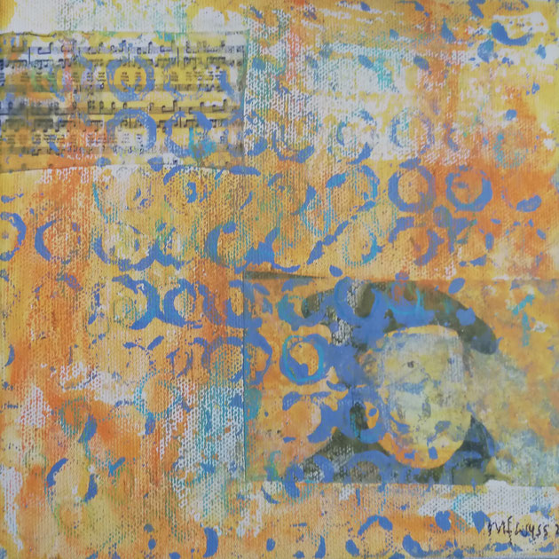 Michael F. Wyss, Musik, 7 Acryl, 20x20 cm, 2024