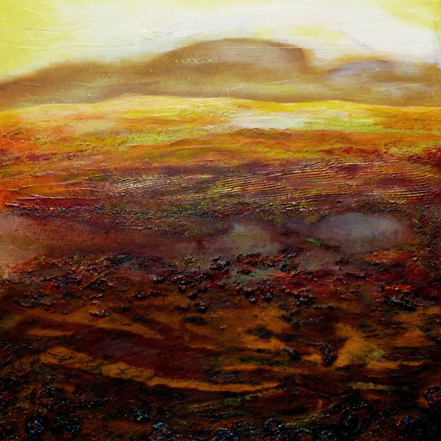 Lavalandschaft, Acryl auf Leinwand, 50x50 cm
